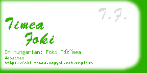 timea foki business card